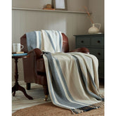Laura Ashley Awning Stripe Seaspray Throw